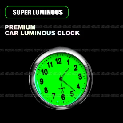 Mini Luminous Clock Stick-On Digital Watch Quartz Clock 40mm Car Accessories - Image 1 of 4