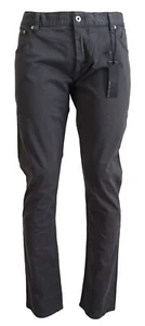 SAINT PAUL Pants Gray Cotton Straight Fit Casual Trousers IT50/W38/L RRP 300usd - Picture 1 of 6