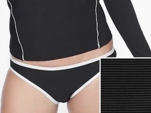 Athleta Clean Bound Bottom Bikini Swim Black White Women's Size Medium - Imagen 1 de 9