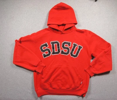 Vintage SDSU Sweatshirt Mens Small Red Hoodie San Diego State University College - Image 1 of 4