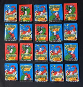 1988 Topps Dinosaurs Attack! Lot of 20 Wax Packs 5 Cards and 1 Sticker Per Pack - Picture 1 of 1
