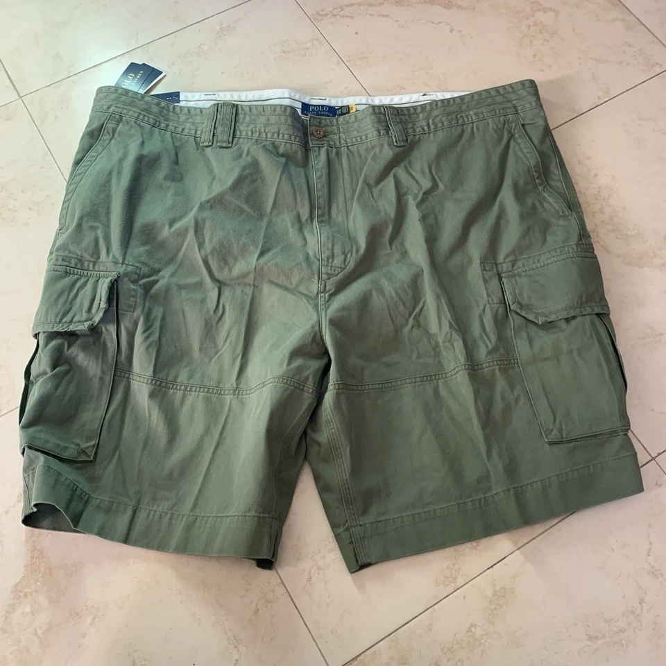 POLO RALPH LAUREN Pantalones Cortos Vintage Y2K Talla 52B Verde Algodón Carga Multi Bolsillos Foto 1 de 4