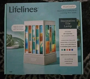 Lifelines FlowCrafts, Decorative Tile Lamp - Customize a Functional Lamp with 60 - Picture 1 of 2