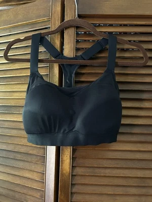 Sujetador deportivo Brooks 350073 Racerback DriLayer talla 34DD negro gimnasio correr usado Foto 1 de 4