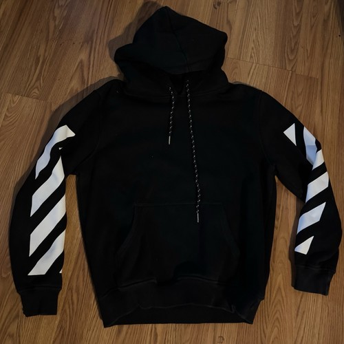 OFF WHITE Felpa nera con cappuccio Off White ufficiale Off Stamp Virgilio taglia L