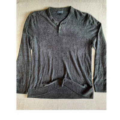 Barefoot Dreams CozyChic Ultra Lite Women Large Charcoal Gray Henley Sweater - Image 1 of 4