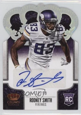 2013 Crown Royale Silver Holo Die-Cut Signatures /99 Rodney Smith Rookie Auto RC - Image 1 of 2