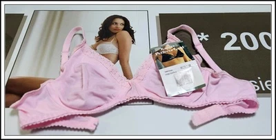 Kayser Perfects-Gold-Women's-Size 14B-Cotton-Wire Free Bra-Marble Pink-BNWT - image 1 of 3