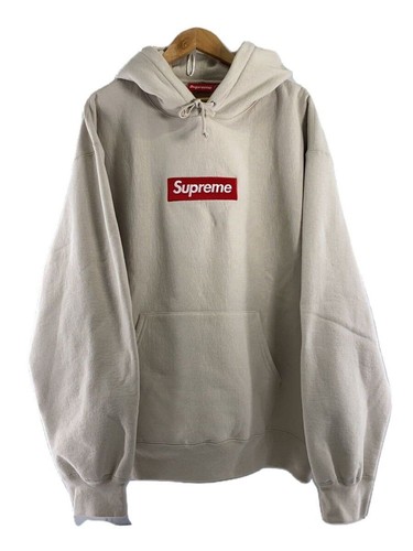 Felpa con cappuccio Supreme XXL cotone panna usata