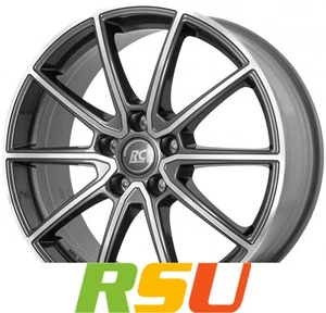 4x RC-Design RC32 himalaya-grey front-poliert 7.5x18" ET40 LK5 112 ML 66.6 Al... - Bild 1 von 3