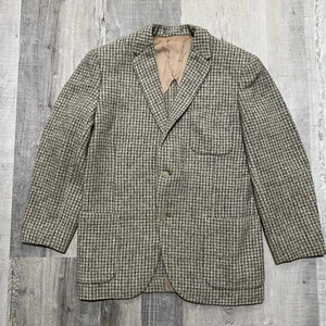 VTG Yajima Co Ltd Harris Tweed Japanese Woven Wool Knit Blazer Sport Coat 41" - Picture 1 of 6