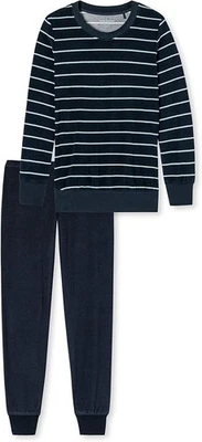 Schiesser Anzug Schlafanzug Damen Pyjama lang 167637 44 XXL nachtblau - Bild 1 von 3