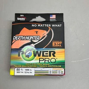 POWER PRO Microfilament Braided Fishing Line 50lbsx1000FT Multicolor 2110500333J - Picture 1 of 12