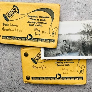 Fort Lewis Olympia American Lake Militär Foto Schnappschuss Hefte 2 Stück 1940er - Bild 1 von 23