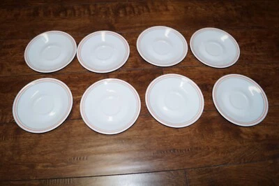 JUEGO DE 8 PLATILLOS FLORALES MELOCOTÓN CORELLE de 8 líneas de melocotón y geen limpios sin astillas Foto 1 de 4