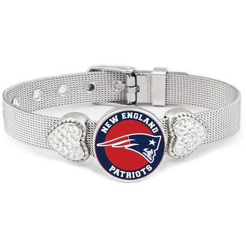 Special New England Patriots Womens Silver Bracelet Jewelry Gift D26 Cover