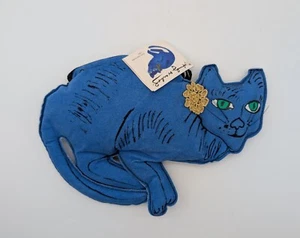 Vintage Andy Warhol Stylish Blue Cat Pop Art Purse Bag Unsold new w/ tags RARE! - Picture 1 of 5