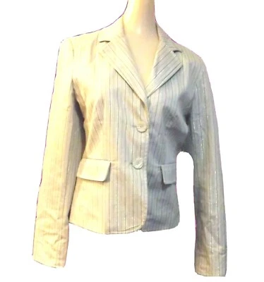 CHAQUETA BLAZER WILLI SMITH Talla 4 Beige Rayas ELASTIZADA Carrera CHAQUETA BLAZER Foto 1 de 4