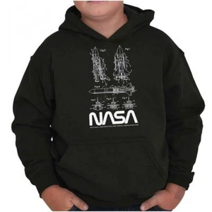 NASA Space Shuttle Rocket Science Astronaut Youth Hooded Sweatshirt Boy or Girl - Picture 1 of 9