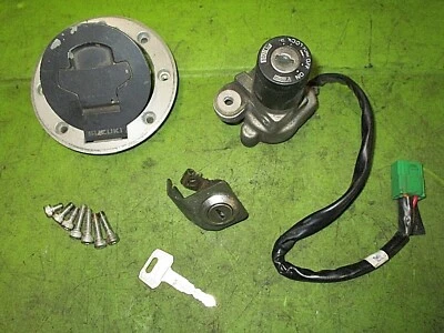 2002 Suzuki GS500 Gs 500 Key Ignition Gas Fuel Cap Seat Lock Set - Image 1 of 4