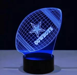 Dallas Cowboys 3D LED Licht Lampe Sammlerstück NFL Football Team Wohndeko Geschenk🫛 - Bild 1 von 7