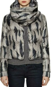 $550 Helly Hansen Embla Down Ski Snow Jacket +Scarf NWT Cropped Sz M Reversible - Picture 1 of 9