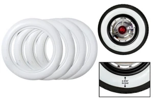 14 inch wheel Wide White Wall Tyre Insert Trim Set - Picture 1 of 7