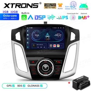 OBD 4G LTE 9" Android 14 8-Core 32G Car GPS Stereo Radio Navi DSP For Ford Focus - Picture 1 of 12