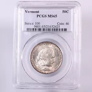 1927 Vermont 50C PCGS Certified MS65 - Picture 1 of 2