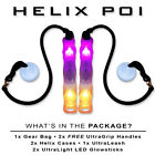 Helix Poi - UltraPoi LED Poi Set - Best Light Up Glow Poi - Flow Rave Dance Toy