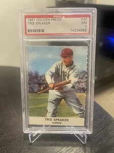 1961 Golden Press Hall of Fame - #30 Tris Speaker PSA 7 Near MINT - Picture 1 of 2