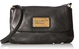 MARC by Marc Jacobs Classic Q Flap PERCY Crossbody bag BLACK NWT leather handbag - Picture 1 of 9