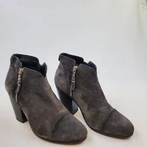 Bota Rag & Bone Botín Mujer Talla EU 37.5 US 7 Tobillo Negro Gamuza Cremallera Puntera - Imagen 1 de 14