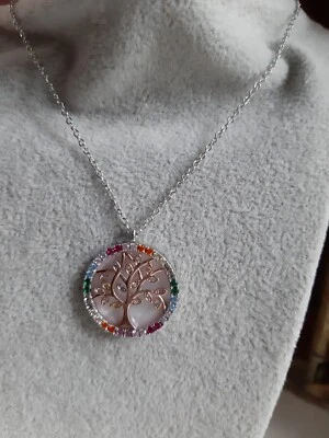 Halskette Baum Des Lebens mit Perlmutt°. - Bild 1 von 4