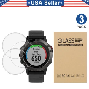 3PCS Tempered Glass Screen Protector For Garmin Quatix 5 - Picture 1 of 1