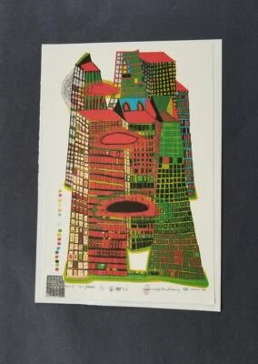 Litografia offset Friedenreich Hundertwasser Good Morning City 1973  - Imagem 1 de 4
