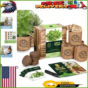 Heirloom Herb Garden Starter Kit - Non-GMO Seeds and Complete Gardening Set - Picture 1 of 11