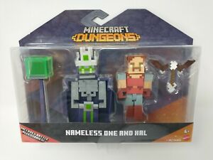 Minecraft Dungeons NAMELESS ONE AND HAL Figures Battle Accessories Mojang, New