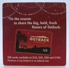 Outback Steakhouse Beer Coaster-S435