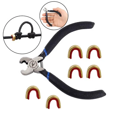 Archery Copper Buckle Recurve Compound Bow String Nocking Points Pliers Set - Image 1 of 4