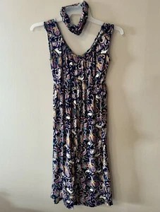 Latched Mama Labor Dress 2.0 with Matching Headband Beautiful Paisley Pattern XS - Picture 1 of 19