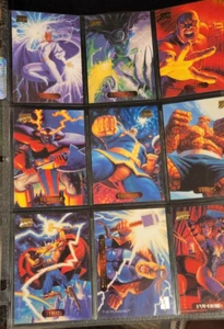 Vintage 1994 MARVEL MASTERPIECES Set of 9 cards - See pics! ♨️HOT in a Sleeve - Picture 1 of 11