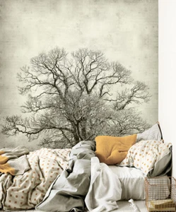3D Grey Tree 3713 Wallpaper Mural Wall Print Wall Wallpaper Murals US Coco - Picture 1 of 11
