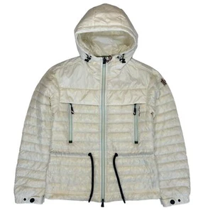 MONCLER Grenoble Eibing White Daynamic Quilted Hooded Jacket 1 UK10 RRP1150 BNWT