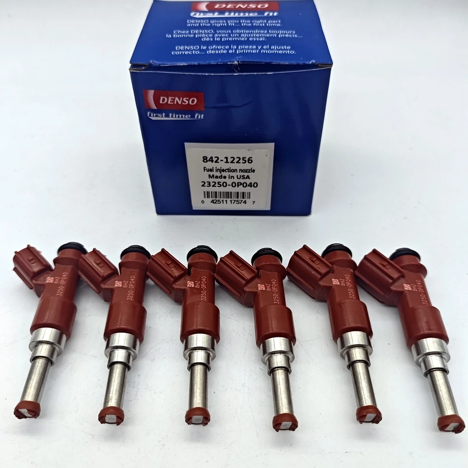 6X DENSO Fuel Injector 23250-0P040 For 07-10 Toyota Camry RAV4 Lexus ES350 3.5L - Изображение 1 из 4