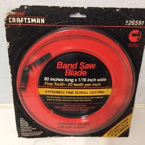Sears Craftsman Lama per Seghetto a Nastro Taglio a Pergamena 9-26591 80" x 1/16" Larghezza 20 TPI - Foto 1 di 1