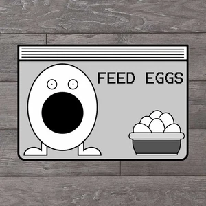 Feed Eggs Die Cut Sticker ITYSL Tim Robinson I Think You Should Leave - Picture 1 of 2