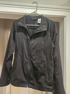 Snozu Performance Jacket Large Black Softshell Waterproof Zip Up Men Outdoor  - Picture 1 of 5