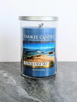 Vela vaso grande Yankee Turquoise Sky 22 oz 2wick  Foto 1 de 4