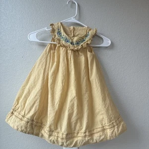 Max Studio Girls 5T Floral Embroidery Dress Eyelet Ruffle Lined Party Sundress - Picture 1 of 18